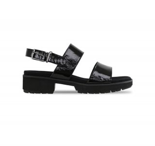 Munro Sandals | WOMEN'S TEAGAN-Black Crinkle Patent Munro Sandals | WOMEN'S TEAGAN-Black Crinkle Patent